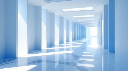 white room, Future Walk: Brightly Lit Minimalist Corridor, pale path, wallpaper, white background