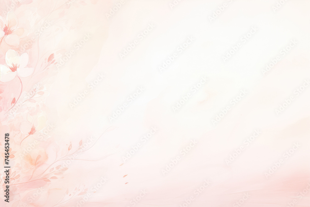 Poster delicate flowers frame, creating a harmonious and visually appealing composition
