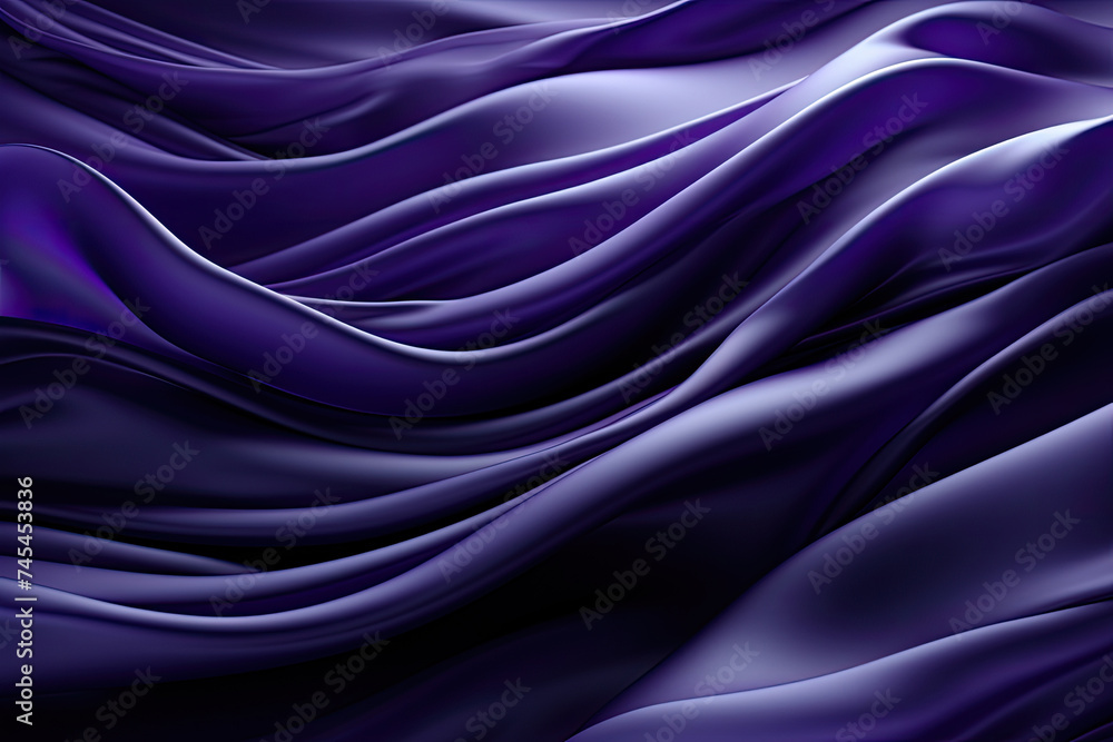 Poster Swirling waves of purple hues create a mesmerizing abstract background, evoking a sense of movement and fluidity