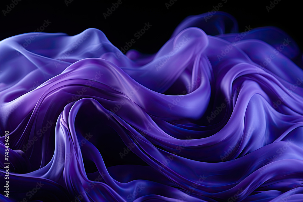 Aufkleber a swirling dance of purple and blue hues against a deep black backdrop, creating a mesmerizing and h