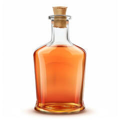bottle of brandy isolated