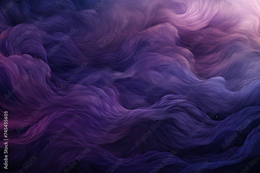 Fototapete Swirls of purple and blue intertwine in a mesmerizing dance across the canvas, creating a sense of movement and fluidity