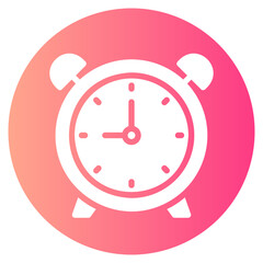 alarm clock gradient icon