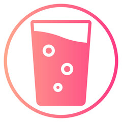 drinking water gradient icon