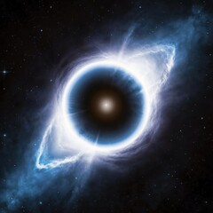Pulsar on deep space energy star concept astrophysics digital illustration astronomy