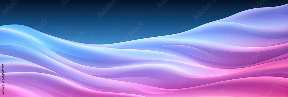 Poster Vibrant abstract waves in pastel gradient colors, creating a smooth, flowing, and dynamic background.