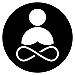 meditation glyph icon