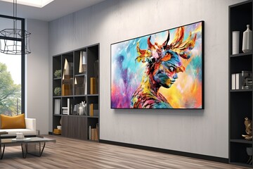 Augmented Reality Entertainment Center: Modern Decor Creative AR Displays & Wall Art