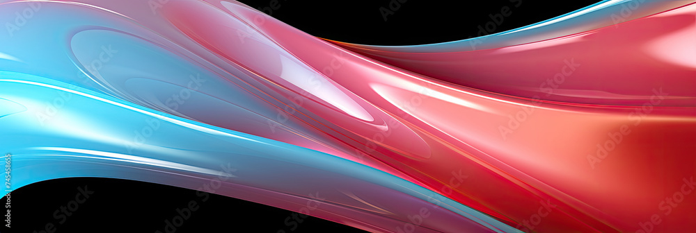 Leinwandbilder a detailed view of a hypnotic red and blue abstract pattern, showcasing intertwining swirls and intr