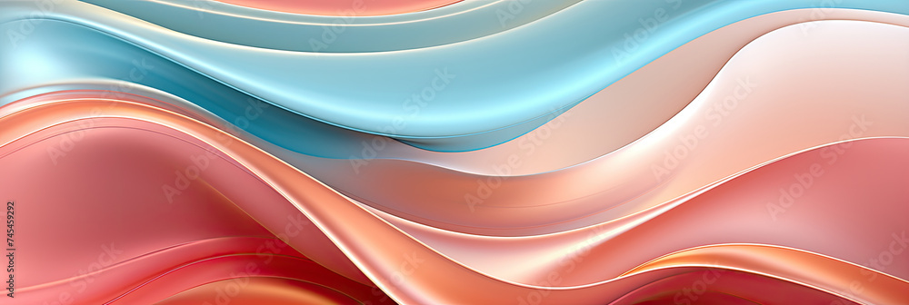 Aufkleber a computer-generated wavy background with hypnotic, fluid waves flowing gracefully across the screen