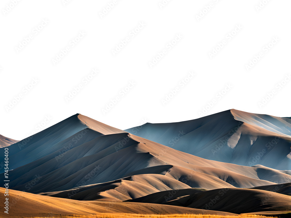 Poster mountainous-landscape-in-minimalist-style-few-elements-capturing-the-essence-of-the-terrain-subdue
