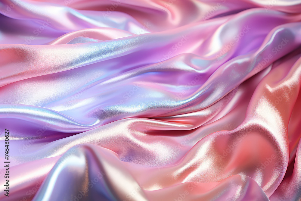 Aufkleber detailed close up of a pink purple fabric, showcasing intricate patterns and vibrant colors in a uni