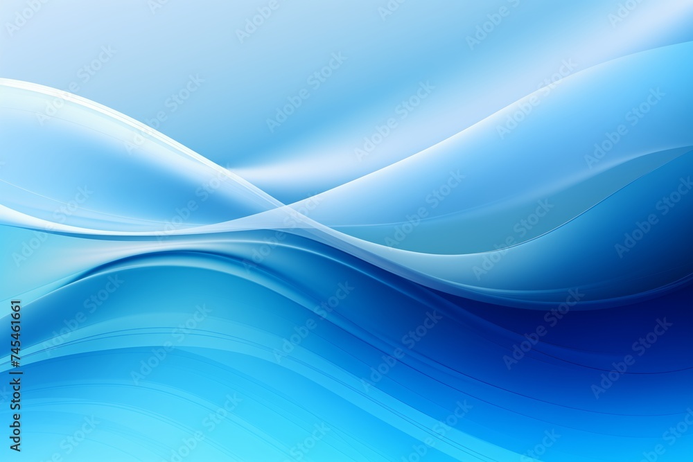Poster blue abstract background, vibrant composition of dynamic shapes for graphic design and presentations
