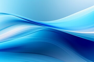 Blue Color Background, Abstract Composition of Dynamic Shapes