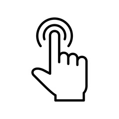 Hand click icon vector. pointer icon vector. hand cursor icon vector