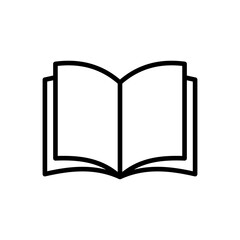 Book icon vector. open book icon vector. ebook icon
