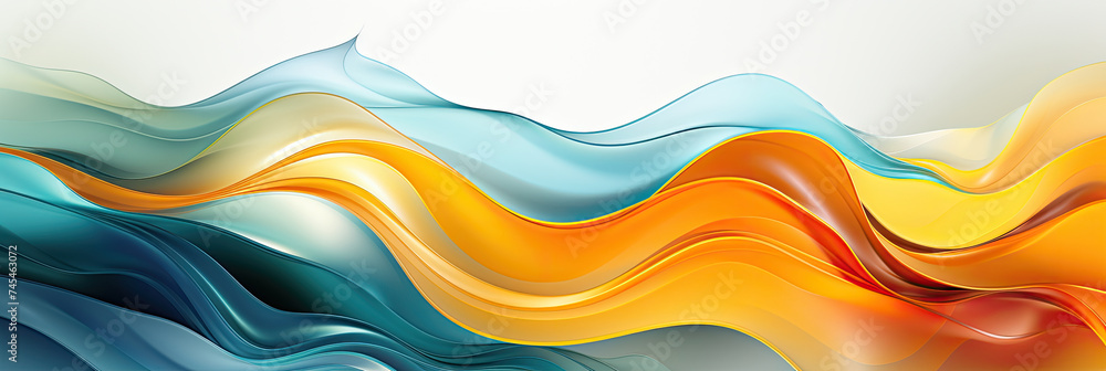 Leinwandbilder swirling wavy lines dance rhythmically on a pristine white canvas, creating a harmonious and enchant