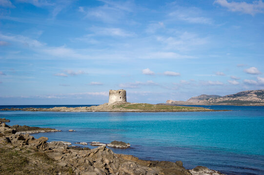 Tower of La Pelosa stintino sardinia Italy