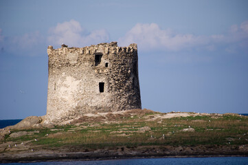 Tower of La Pelosa stintino sardinia Italy