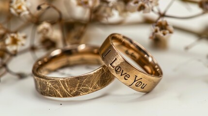 Elegant Gold Ring Engraving