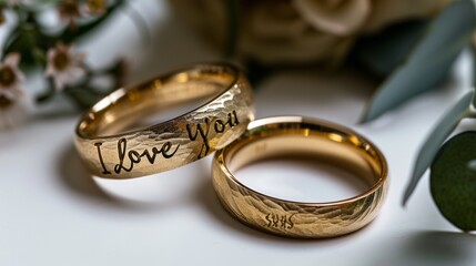 Elegant Gold Ring Engraving