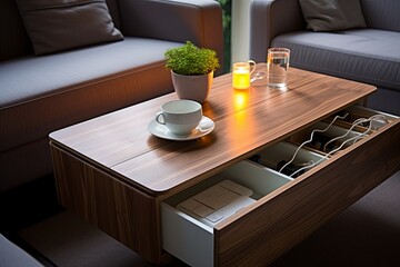 Smart Furniture: The Ultimate Contemporary Spaces Coffee Table with Seamless Charging Gadgets
