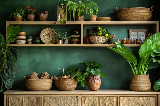 Rattan Storage Solutions and Zero-Waste Tools for a Green Eco-Kitchen