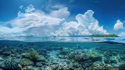 Fototapeta premium beautiful rural panorama of romania. sunny afternoon. beautiful spring view in the mountains. grassy fields and rolling hills. rural view, generative ai