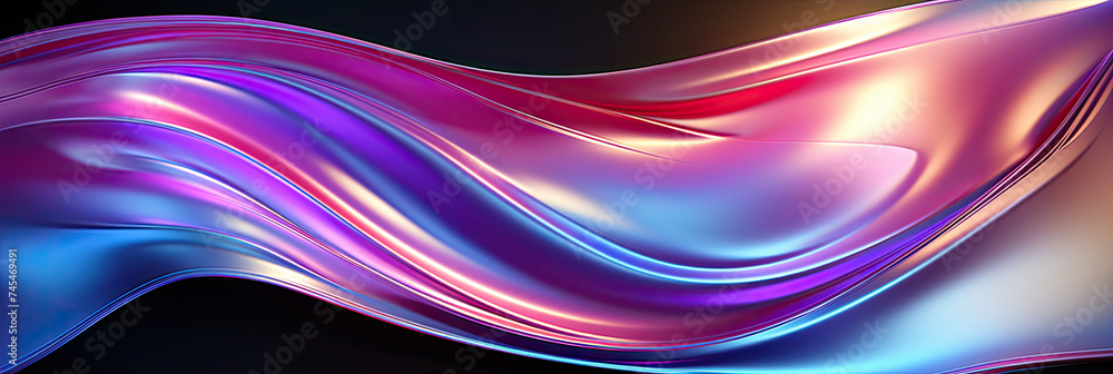 Poster A vibrant abstract wavy lines creating a dynamic and energetic visual experience