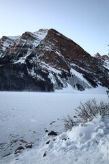 snow covered mountains