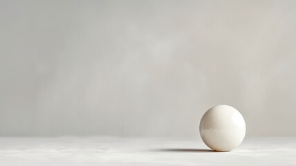 A single marble on a plain background, minimalist