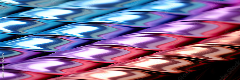 Poster shiny metal items, reflecting light and creating a dazzling array of textures and shapes