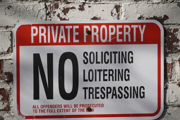 private property sign