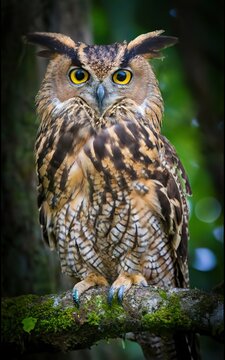 Great horned owl portrait wildlife nature concept life
