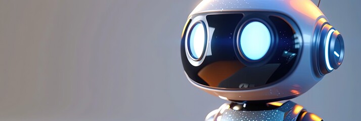 AI robot in modern 3D animation style