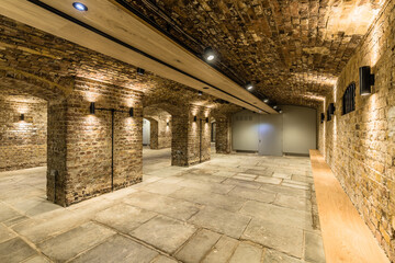 Modern brick work arch contemporary meeting room