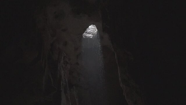Light Coming Through a Hole at Goa Tanding Cave Gunung Kidul Yogyakarta Indonesia