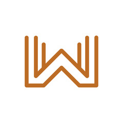 Monogram W design vector logo. Monogram initial letter mark W logo design. Monogram design vector logo. Monogram initial letter mark W logo design. Simple W monogram. Monogram W design logo