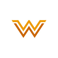 Monogram W design vector logo. Monogram initial letter mark W logo design. Monogram design vector logo. Monogram initial letter mark W logo design. Simple W monogram. Monogram W design logo
