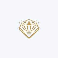 Diamond logo design stylish diamond success company icon