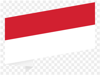 Monaco flag wave isolated on png or transparent background vector illustration.