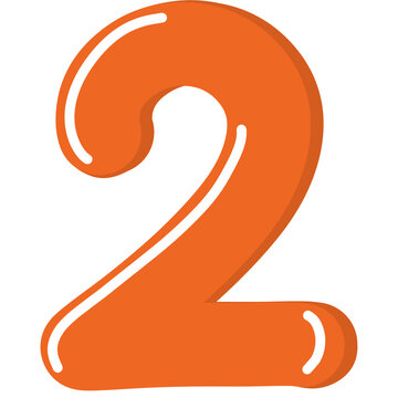 Orange number two illustration 