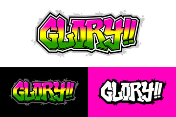 Glory lettering word graffiti style vector design