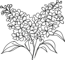 flower in continuous line drawing minimalist style.