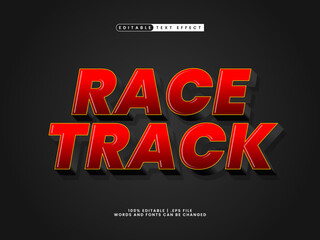 race track editable text effect