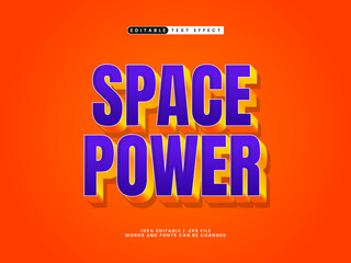 space power editable text effect