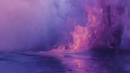 Ethereal Purple Hues - Abstract Art Reflection