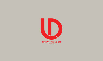 LD UD Abstract initial monogram letter alphabet logo design