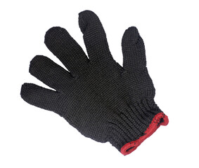 Black glove isolated on white background