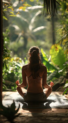 Serene Meditation in a Tropical Setting